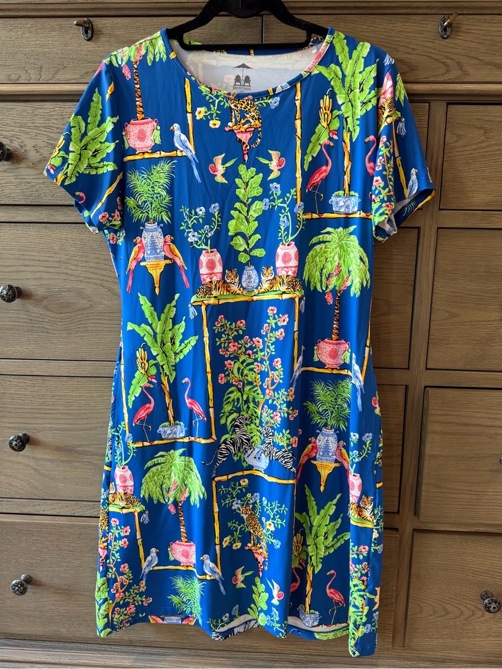 Kenny Dana Short Sleeve Wide Neck Crew Dress (retired print)